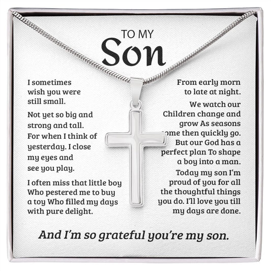 My Son | Stand tall - Stainless Steel Cross Necklace